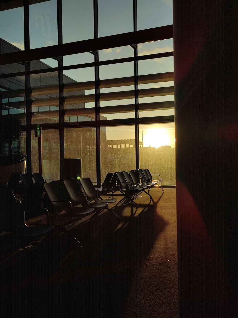 Morning light in the waiting area